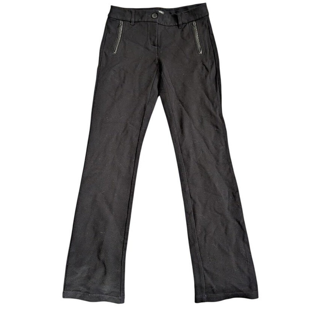 Eileen Fisher Petite Black Zipper Pocket Stretch Career Pants Size 2P Office